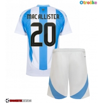 Otroške Nogometnih dresov Argentina Alexis Mac Allister #20 Domači Copa America 2024 Kratki rokavi (+ hlače)